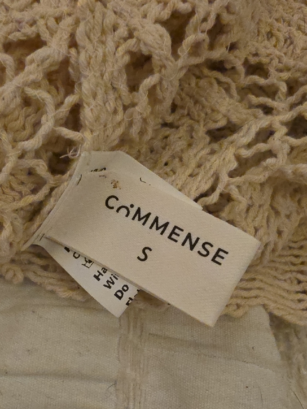 Commense Cream Crochet Open-Weave Cardigan - Picture 4 of 4